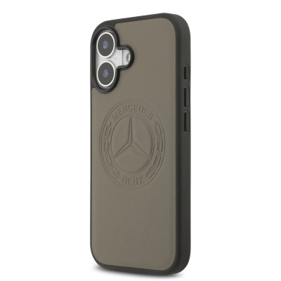 Apple iPhone 17 Kılıf Mercedes Benz Orjinal Lisanslı M-safe Şarj Özellikli Hakiki Deri Nostaljik Yıldız Dizayn Kapak - 11