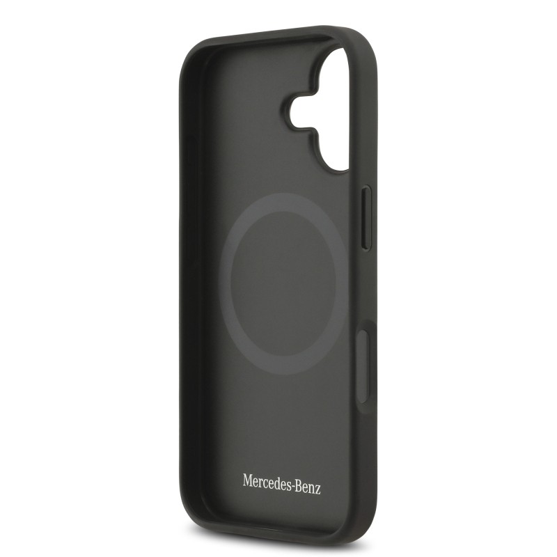 Apple iPhone 17 Kılıf Mercedes Benz Orjinal Lisanslı M-safe Şarj Özellikli Hakiki Deri Nostaljik Yıldız Dizayn Kapak - 16