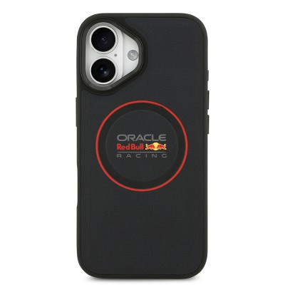 Apple iPhone 17 Kılıf Redbull Orjinal Lisanslı M-safe Şarj Özellikli Kırmızı Halka ve Logo Kabartmalı PU Deri Kapak - 4