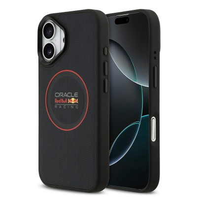 Apple iPhone 17 Kılıf Redbull Orjinal Lisanslı M-safe Şarj Özellikli Kırmızı Halka ve Logo Kabartmalı PU Deri Kapak - 2
