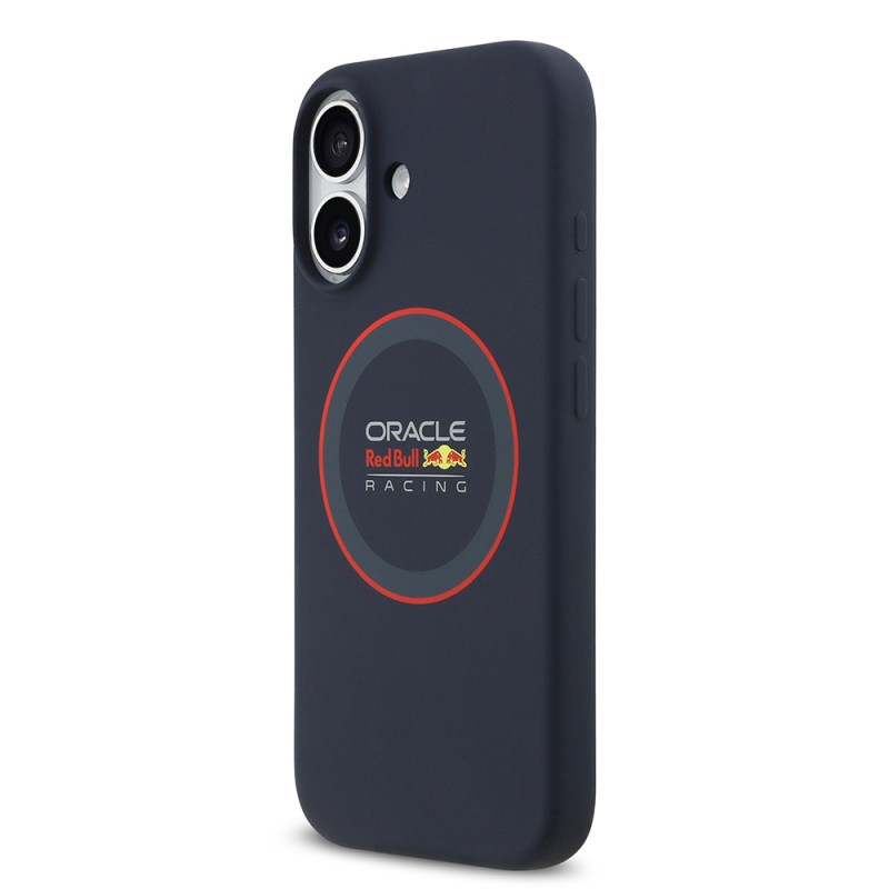 Apple iPhone 17 Kılıf Redbull Orjinal Lisanslı M-safe Şarj Özellikli Kırmızı Halka ve Logo Silikon Kapak - 3