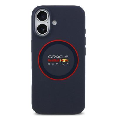 Apple iPhone 17 Kılıf Redbull Orjinal Lisanslı M-safe Şarj Özellikli Kırmızı Halka ve Logo Silikon Kapak - 4