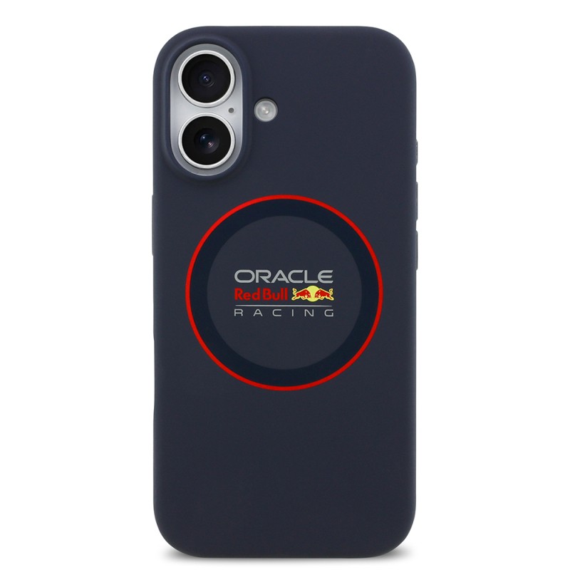 Apple iPhone 17 Kılıf Redbull Orjinal Lisanslı M-safe Şarj Özellikli Kırmızı Halka ve Logo Silikon Kapak - 4