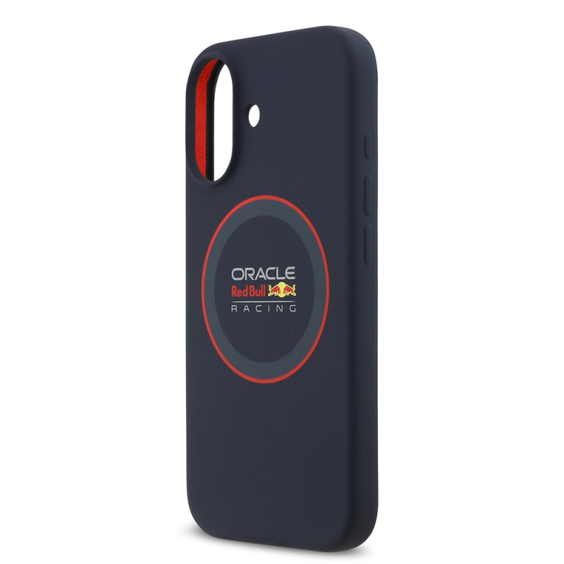 Apple iPhone 17 Kılıf Redbull Orjinal Lisanslı M-safe Şarj Özellikli Kırmızı Halka ve Logo Silikon Kapak - 7