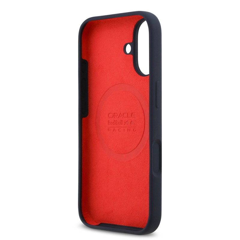 Apple iPhone 17 Kılıf Redbull Orjinal Lisanslı M-safe Şarj Özellikli Kırmızı Halka ve Logo Silikon Kapak - 8