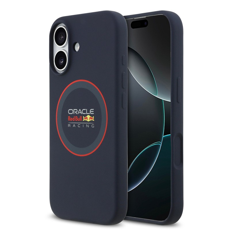 Apple iPhone 17 Kılıf Redbull Orjinal Lisanslı M-safe Şarj Özellikli Kırmızı Halka ve Logo Silikon Kapak - 2
