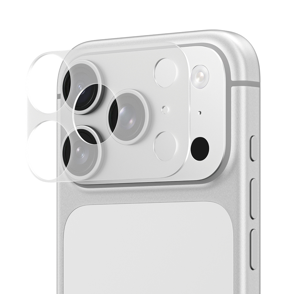 Apple iPhone 17 Pro Amazingthing Parmak İzi Bırakmayan Kamera Lens Çerçeve Koruyucu - Şeffaf