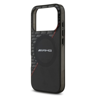 Apple iPhone 17 Pro Case AMG Original Licensed M-Safe Charging Feature Dual Layer Red Cross Striped Cover - 7