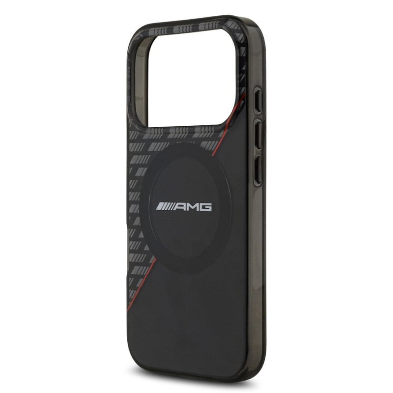 Apple iPhone 17 Pro Case AMG Original Licensed M-Safe Charging Feature Dual Layer Red Cross Striped Cover - 7