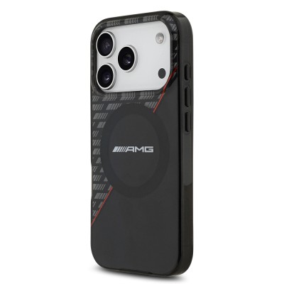 Apple iPhone 17 Pro Case AMG Original Licensed M-Safe Charging Feature Dual Layer Red Cross Striped Cover - 4