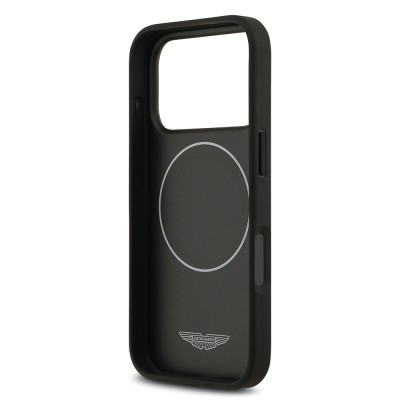 Apple iPhone 17 Pro Case Aston Martin Original Licensed Carbon Fiber Cover M-Safe Charging Feature - 7