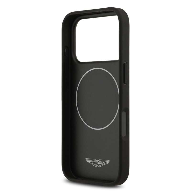 Apple iPhone 17 Pro Case Aston Martin Original Licensed Carbon Fiber Cover M-Safe Charging Feature - 7