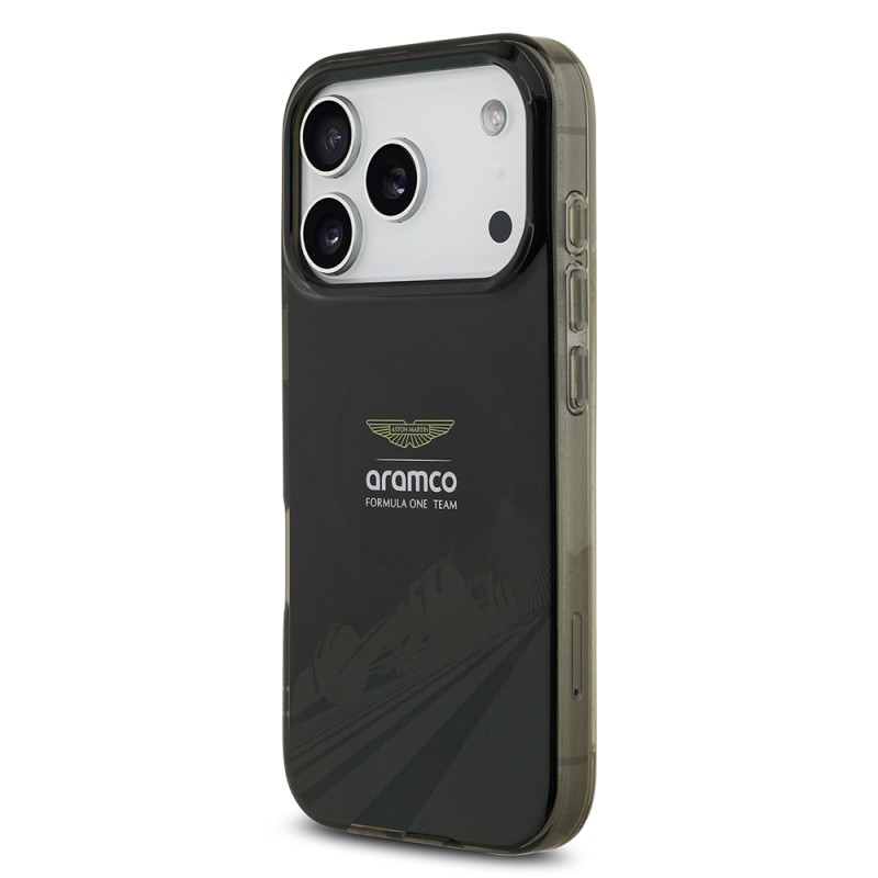 Apple iPhone 17 Pro Case Aston Martin Original Licensed M-Safe Charging Feature IML Print Logo Formula Design Cover - 5