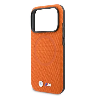 Apple iPhone 17 Pro Case, BMW Original Licensed, M-safe Charging Enabled, Ring Design, M Logo, PU Leather Cover - 6