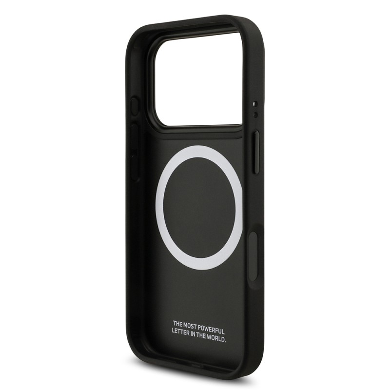 Apple iPhone 17 Pro Case BMW Original Licensed M-safe Charging Feature Carbon Fiber Metal Logo Cover - 8