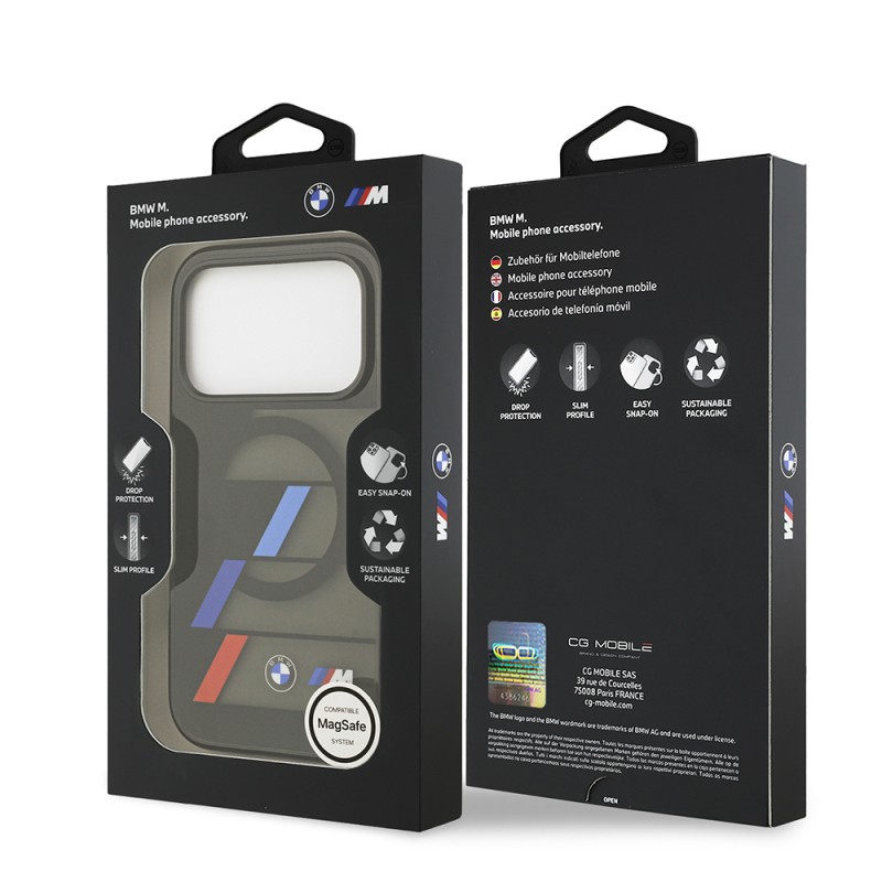 Apple iPhone 17 Pro Case BMW Original Licensed M-Safe Charging Feature IML Printed Three Color M Design Cover - 9