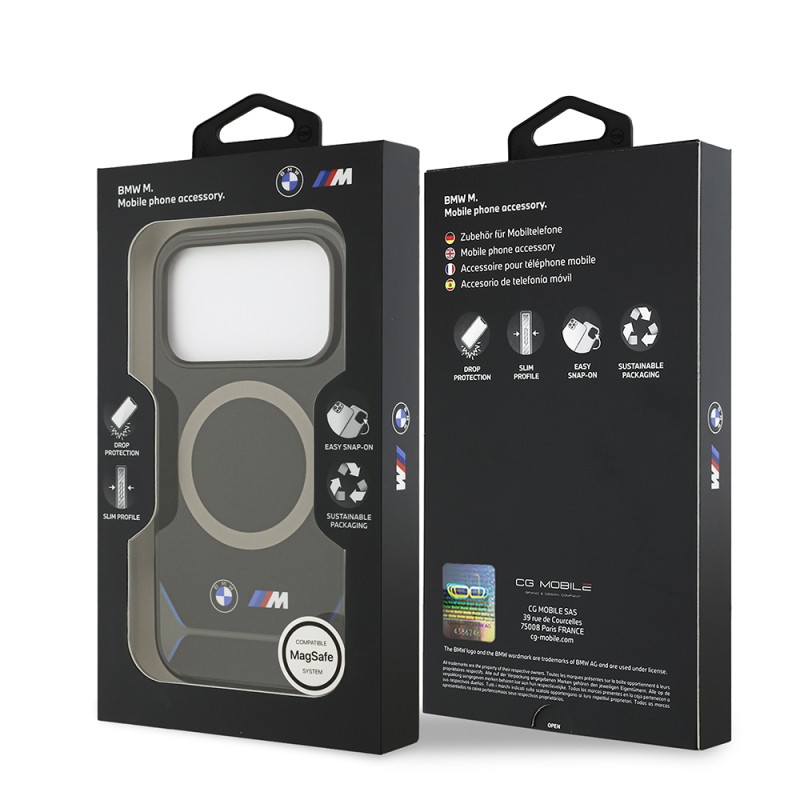 Apple iPhone 17 Pro Case BMW Original Licensed M-safe Charging Feature Metal Button Design IML Printed M Design Cover - 9