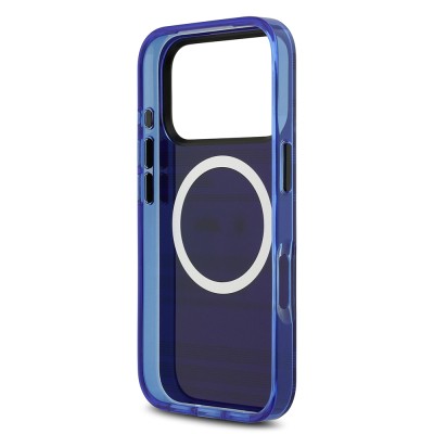 Apple iPhone 17 Pro Case BMW Original Licensed M-Safe Charging Feature Metal Camera Button Horizontal Stripe M Design Cover - 10