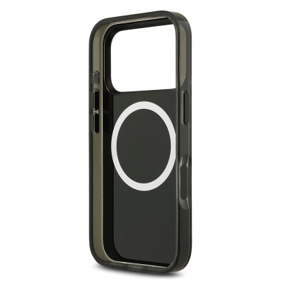 Apple iPhone 17 Pro Case BMW Original Licensed M-Safe Charging Feature Metal Camera Button Horizontal Stripe M Design Cover - 24