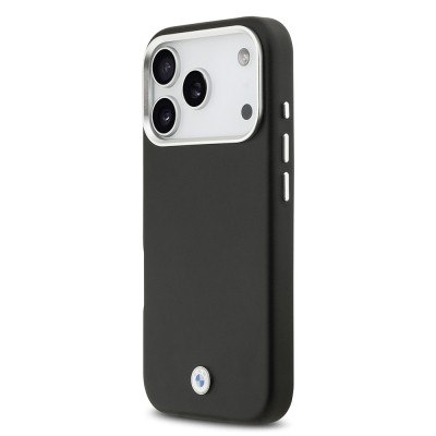 Apple iPhone 17 Pro Case BMW Original Licensed M-Safe Charging Feature Metal Logo Full Cover Leather Cover - 6