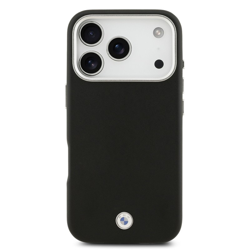 Apple iPhone 17 Pro Case BMW Original Licensed M-Safe Charging Feature Metal Logo Full Cover Leather Cover - 7