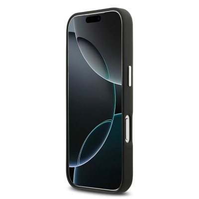 Apple iPhone 17 Pro Case BMW Original Licensed M-Safe Charging Feature Metal Logo Full Cover Leather Cover - 9