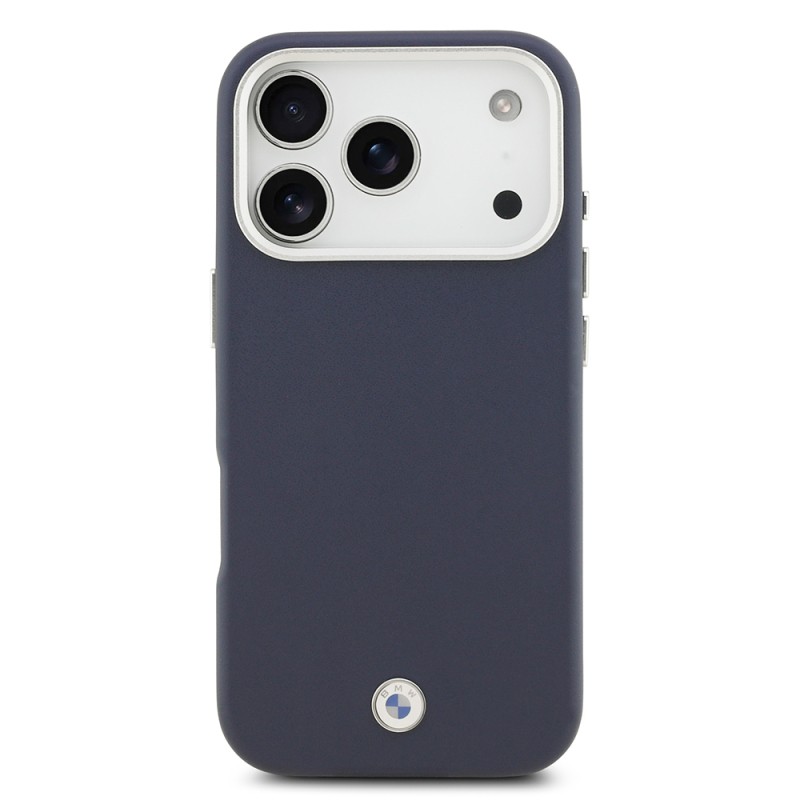 Apple iPhone 17 Pro Case BMW Original Licensed M-Safe Charging Feature Metal Logo Full Cover Leather Cover - 21