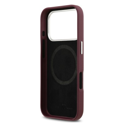 Apple iPhone 17 Pro Case BMW Original Licensed M-Safe Charging Feature Metal Logo Full Cover Leather Cover - 31