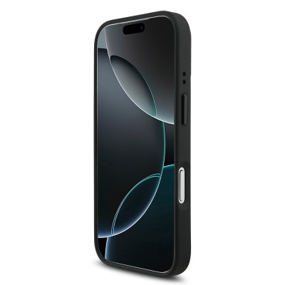 Apple iPhone 17 Pro Case BMW Original Licensed M-safe Charging Featured Leather Back Surface Metal Logo Perforated Strip Design Cover - 14