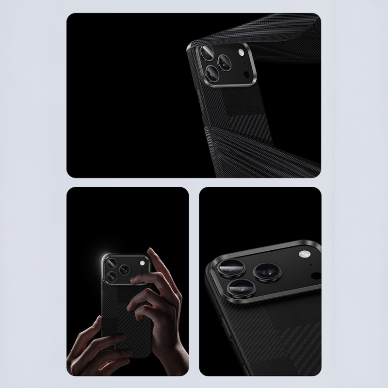 Apple iPhone 17 Pro Case Carbon Fiber Benks Montage ArmorAir Kevlar Cover with M-safe Charging Feature - 9