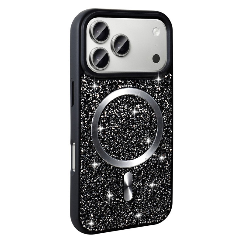 Apple iPhone 17 Pro Case Diamond Design Zore Mosaic Silicone Cover M-safe Charging Feature - 4