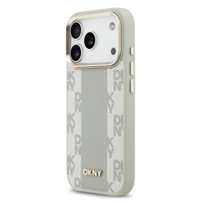 Apple iPhone 17 Pro Case DKNY Original Licensed M-safe Charging Feature 3D Printed Checkered Pattern Cover - 4