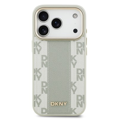 Apple iPhone 17 Pro Case DKNY Original Licensed M-safe Charging Feature 3D Printed Checkered Pattern Cover - 5