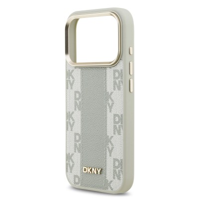 Apple iPhone 17 Pro Case DKNY Original Licensed M-safe Charging Feature 3D Printed Checkered Pattern Cover - 8