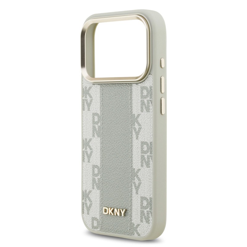 Apple iPhone 17 Pro Case DKNY Original Licensed M-safe Charging Feature 3D Printed Checkered Pattern Cover - 8