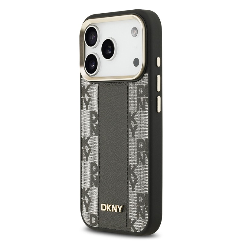 Apple iPhone 17 Pro Case DKNY Original Licensed M-safe Charging Feature 3D Printed Checkered Pattern Cover - 10