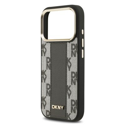 Apple iPhone 17 Pro Case DKNY Original Licensed M-safe Charging Feature 3D Printed Checkered Pattern Cover - 14