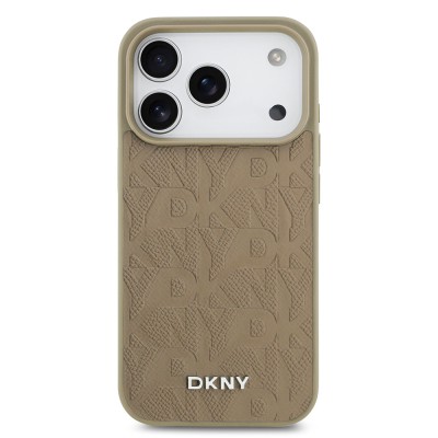 Apple iPhone 17 Pro Case DKNY Original Licensed M-safe Charging Feature 3D Printed Grid Pattern Cover - 5
