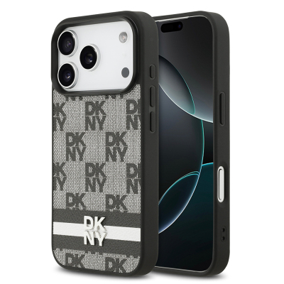 Apple iPhone 17 Pro Case DKNY Original Licensed M-safe Charging Feature 3D Printed Metal Logo Cover - DKNY