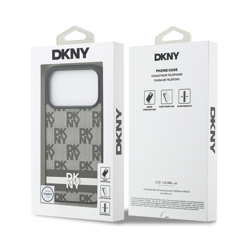 Apple iPhone 17 Pro Case DKNY Original Licensed M-safe Charging Feature 3D Printed Metal Logo Cover - 9