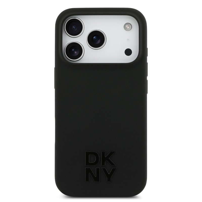 Apple iPhone 17 Pro Case DKNY Original Licensed M-Safe Charging Feature Metal Logo Silicone Cover - 5