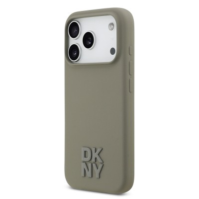Apple iPhone 17 Pro Case DKNY Original Licensed M-Safe Charging Feature Metal Logo Silicone Cover - 11