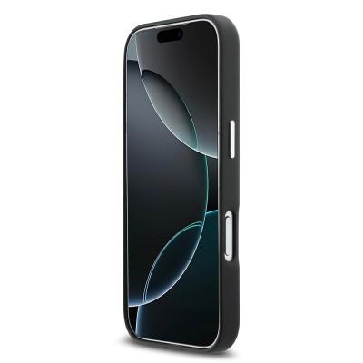 Apple iPhone 17 Pro Case DKNY Original Licensed M-safe Charging Feature PU Large Vertical Logo Cover - 15