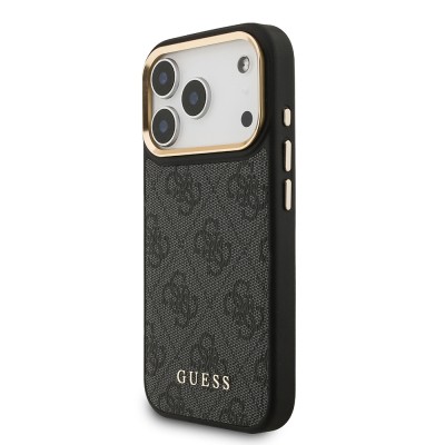 Apple iPhone 17 Pro Case Guess Original Licensed M-safe Charging Case with Strap and 4G Logo Card Holder - 4