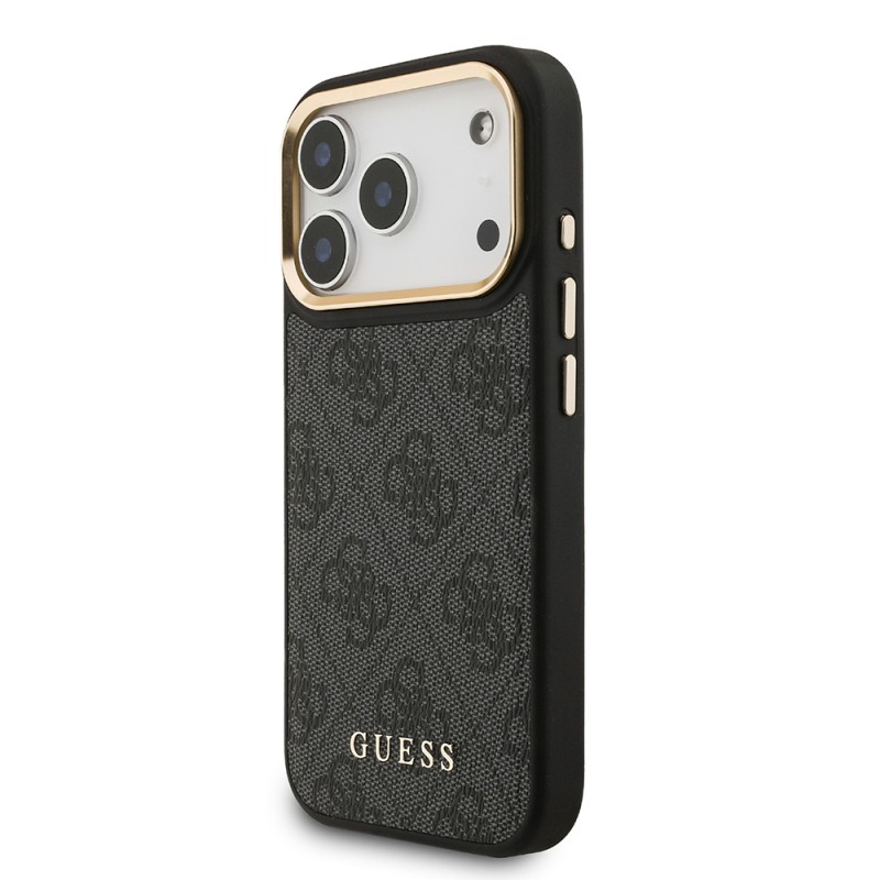 Apple iPhone 17 Pro Case Guess Original Licensed M-safe Charging Case with Strap and 4G Logo Card Holder - 4