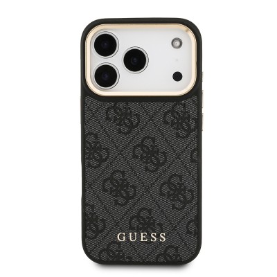 Apple iPhone 17 Pro Case Guess Original Licensed M-safe Charging Case with Strap and 4G Logo Card Holder - 5