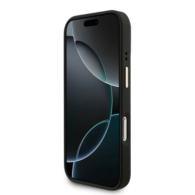 Apple iPhone 17 Pro Case Guess Original Licensed M-safe Charging Case with Strap and 4G Logo Card Holder - 7