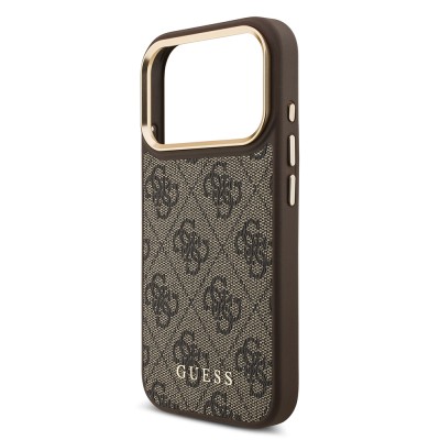 Apple iPhone 17 Pro Case Guess Original Licensed M-safe Charging Case with Strap and 4G Logo Card Holder - 18