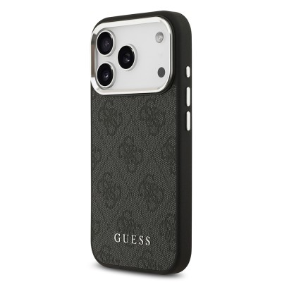 Apple iPhone 17 Pro Case Guess Original Licensed M-safe Charging Feature 4G Classic Text Logo Cover - 4