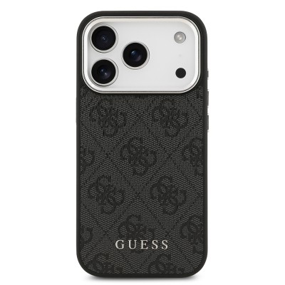 Apple iPhone 17 Pro Case Guess Original Licensed M-safe Charging Feature 4G Classic Text Logo Cover - 5